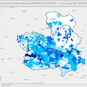 Incidencia acumulada por provincias en CLM Incidencia acumulada por provincias en CLM