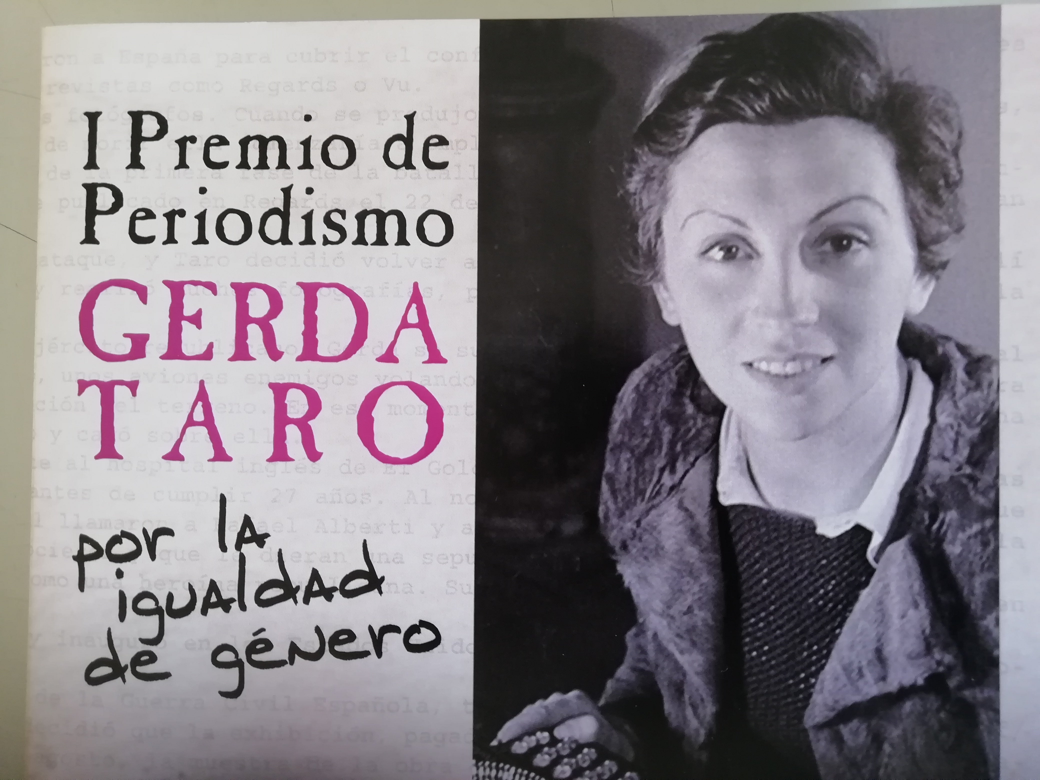 I Premio de Periodismo ´Gerda Taro´ por la igualdad de género I Premio de Periodismo ´Gerda Taro´ por la igualdad de género