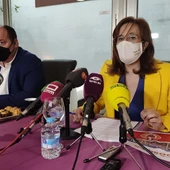 Jacinta Monroy durante la rueda de prensa Jacinta Monroy durante la rueda de prensa