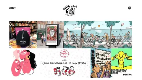 Portada de la página web de Julia Lago Más de Uno Pontevedra