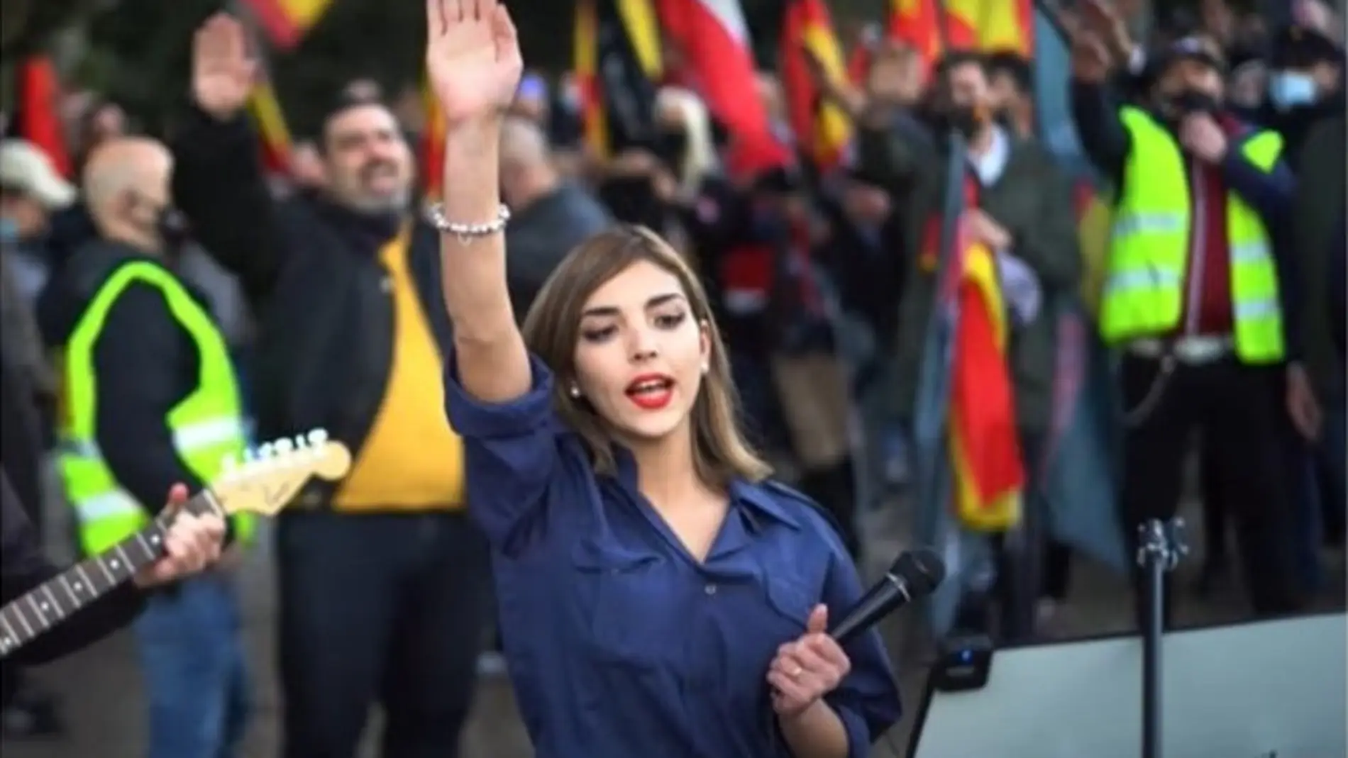 Isabel Peralta, conocido rostro de la extrema derecha en España. / Efe