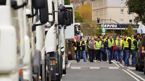 Imagen de archivo de una huelga en el sector del Transporte
