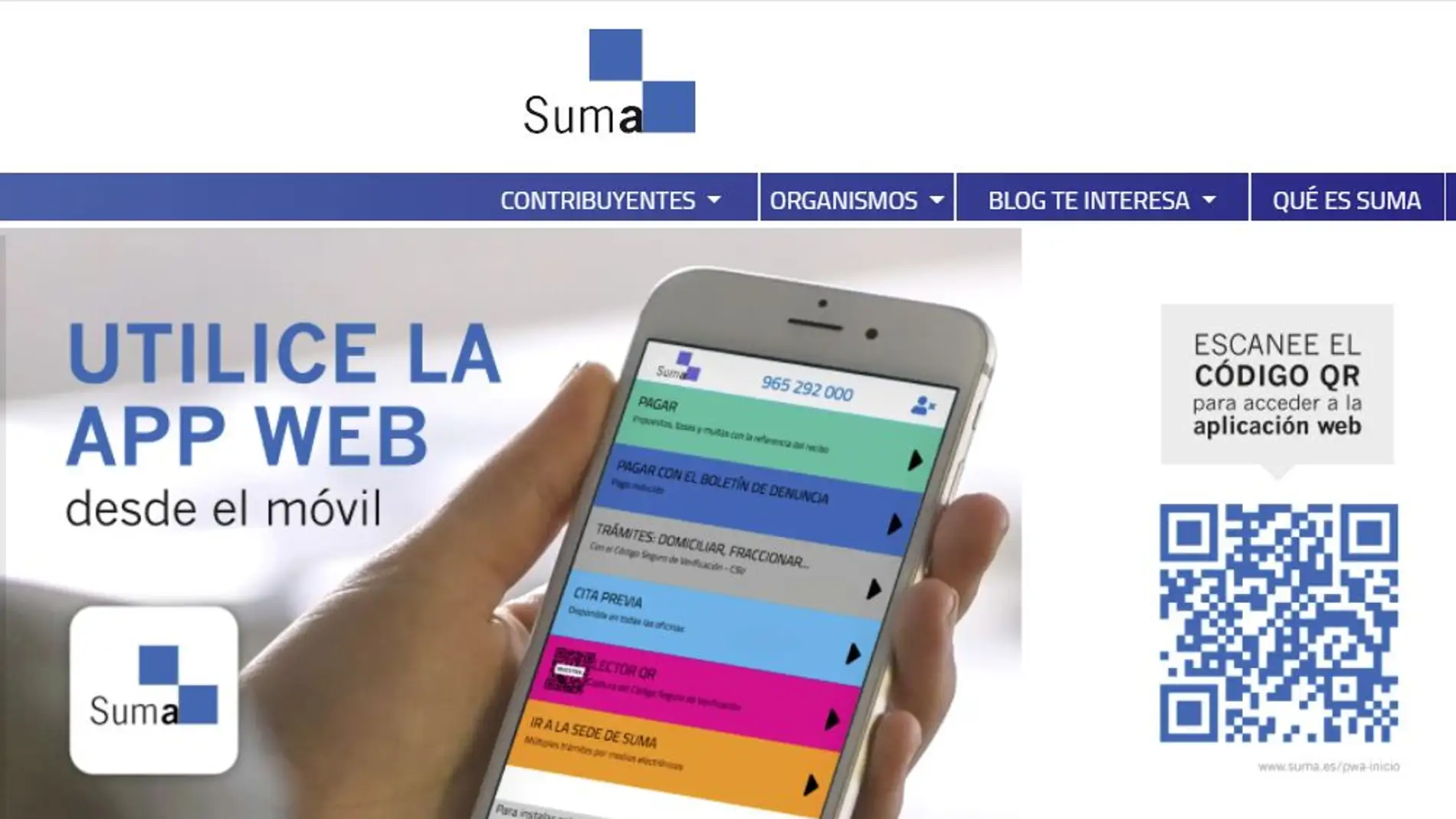 Suma pone en marcha una aplicación web para móvil con el fin de acercar sus servicios a los ciudadanos 