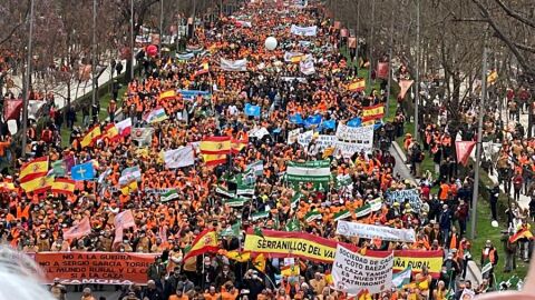 Manifestaci&oacute;n de agricultores en Madrid.