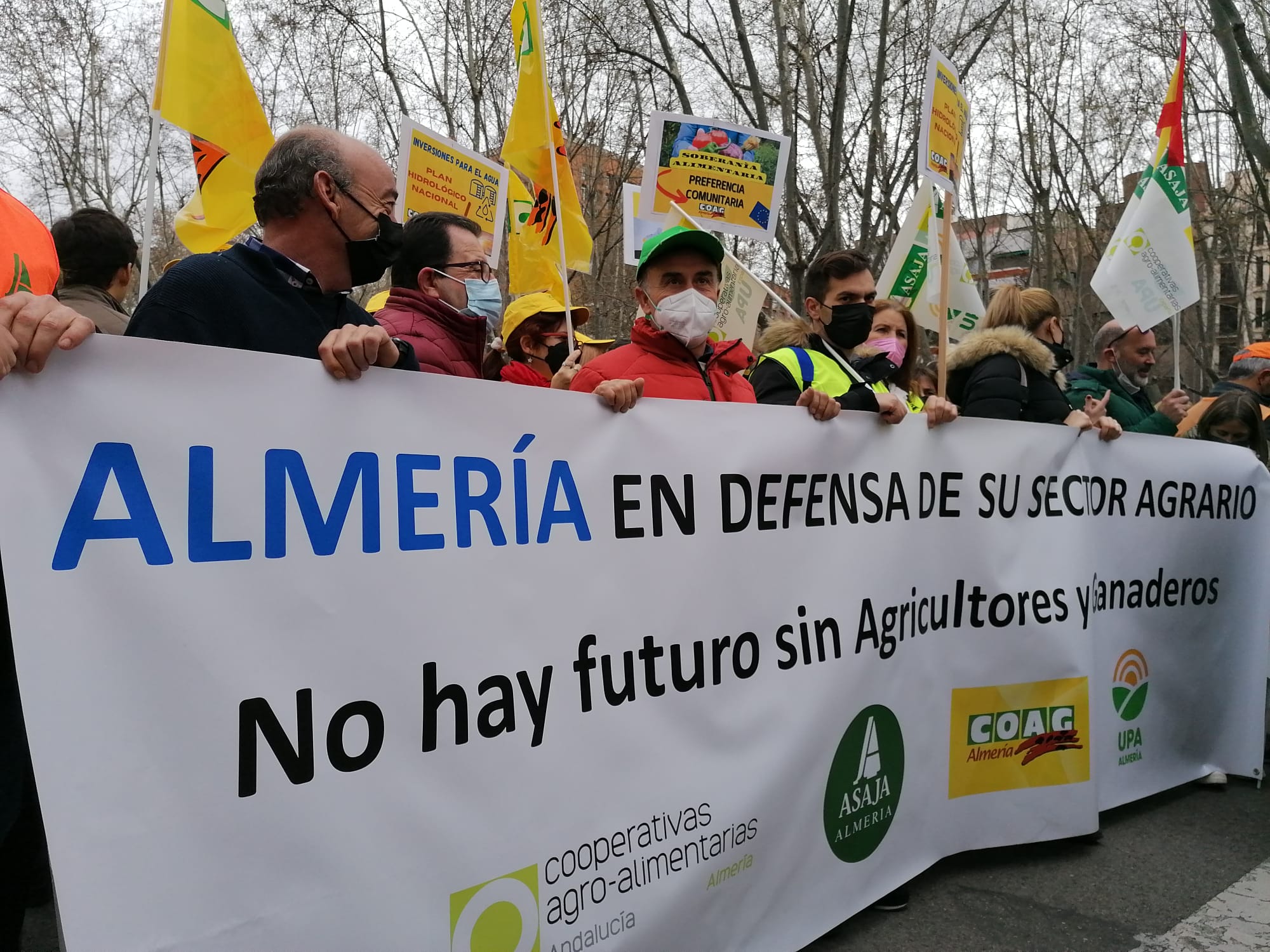 El campo almeriense exige soluciones en Madrid ante la subida de costes El campo almeriense exige soluciones en Madrid ante la subida de costes