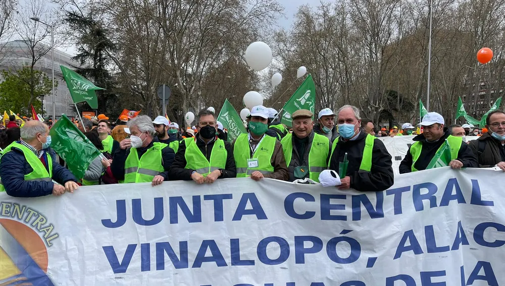Agricultores alicantinos en la manifestación de Madrid Agricultores alicantinos en la manifestación de Madrid