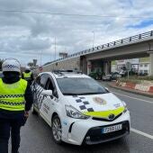 Atasco en la circunvalación de Granada por la huelga de transportistas