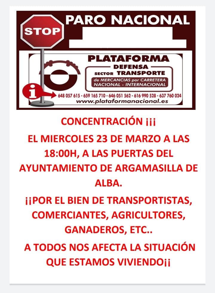 Los transportistas de Ciudad Real rechazan las medidas del Gobierno y convocan una concentración en Argamasilla de Alba Los transportistas de Ciudad Real rechazan las medidas del Gobierno y convocan una concentración en Argamasilla de Alba