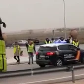 Piquetes a la entrada de Valdepeñas Piquetes a la entrada de Valdepeñas