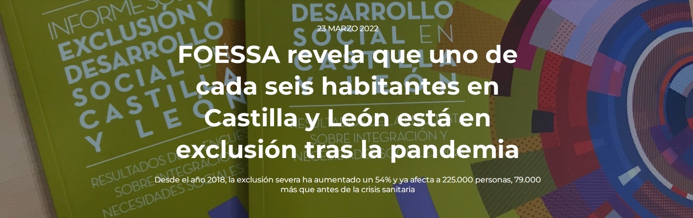 Informe FOESSA sobre exclusión y desarrollo social Informe FOESSA sobre exclusión y desarrollo social