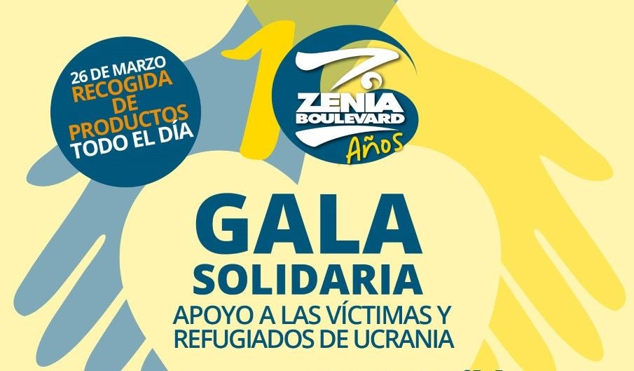 Gala solidaria en Zenia Boulevard para recaudar alimentos con destino a las victimas de Ucrania Gala solidaria en Zenia Boulevard para recaudar alimentos con destino a las victimas de Ucrania