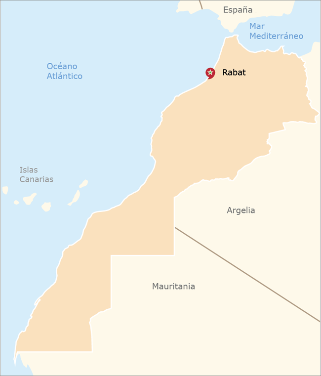 Marruecos se anexiona Ceuta y Melilla en el mapa oficial de su embajada en España Marruecos se anexiona Ceuta y Melilla en el mapa oficial de su embajada en España