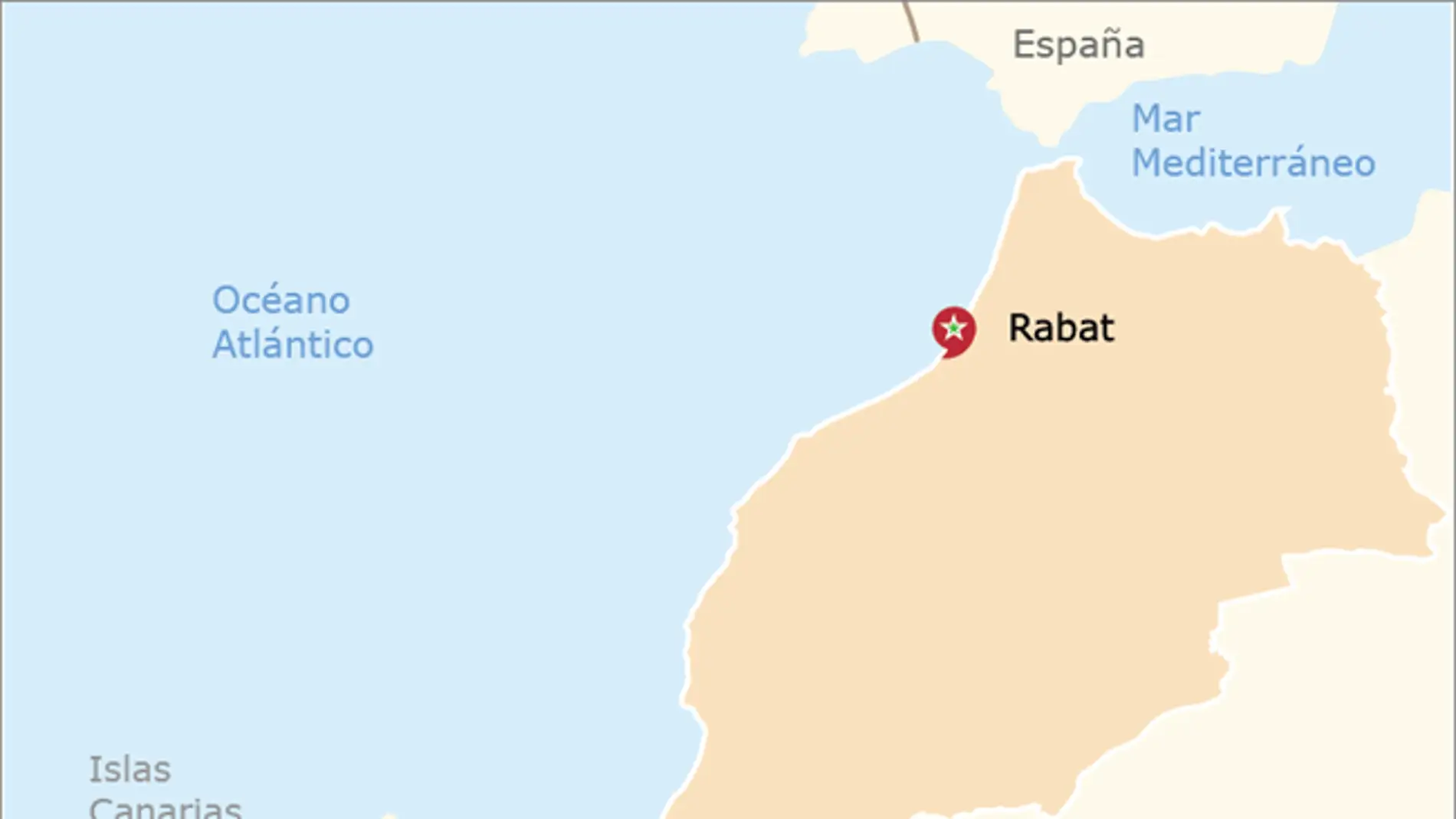 Mapa de la embajada de Marruecos en España. / embajada-marruecos.es