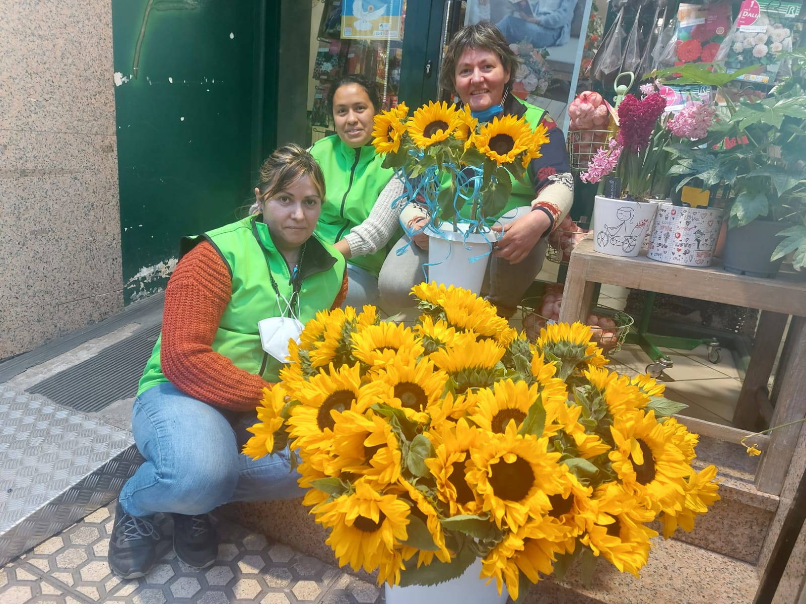 Los ‘Girasoles solidarios’ llegan a Sabiñánigo Los ‘Girasoles solidarios’ llegan a Sabiñánigo