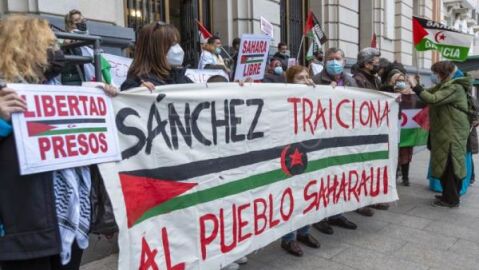 Concentración a favor del pueblo saharaui en Zaragoza