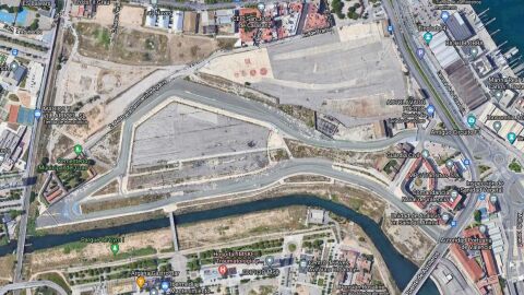 Vista aérea del antiguo circuito Vista aérea del antiguo circuito
