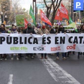 Manifestació en contra de l’aplicació de la sentència del 25% del castellà