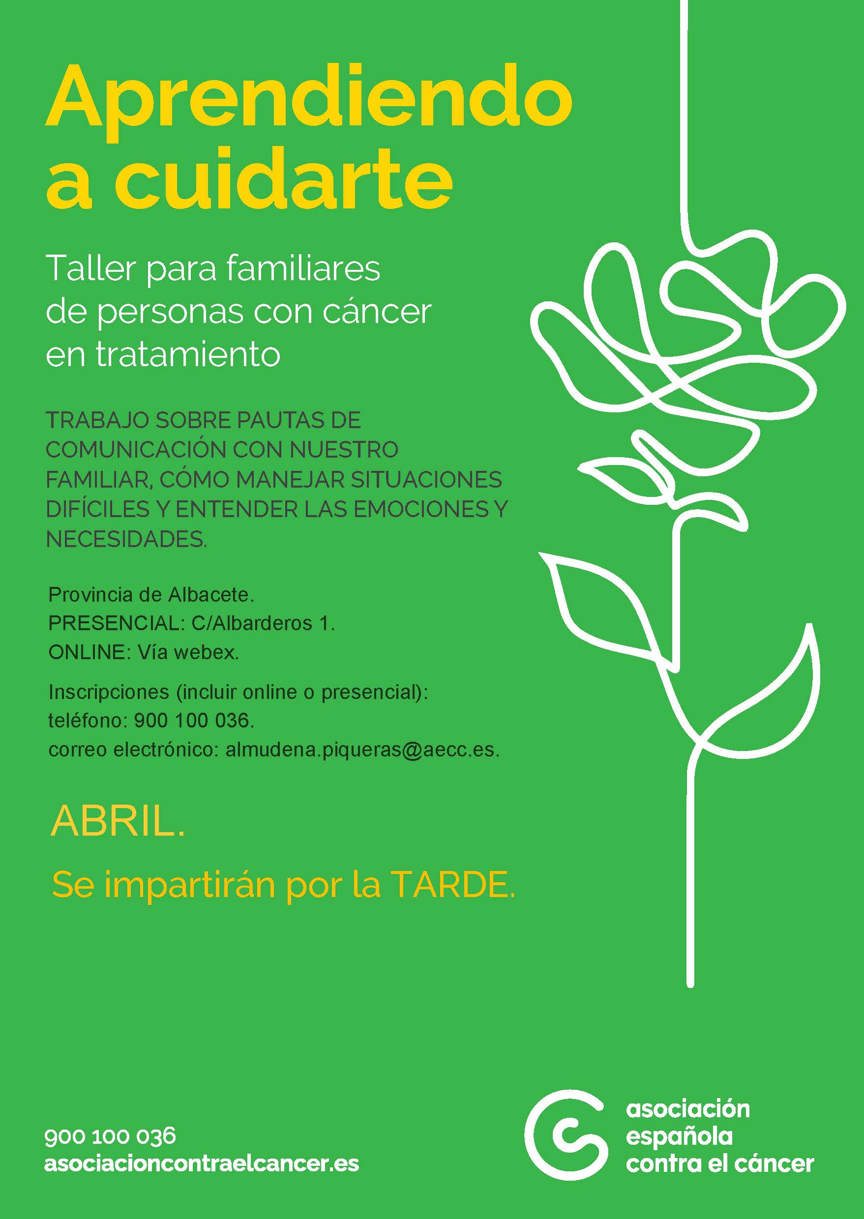 Talleres gratuitos de la AECC para aprender a cuidarnos y a vivir el duelo Talleres gratuitos de la AECC para aprender a cuidarnos y a vivir el duelo