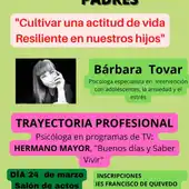 Bárbara Tovar en la Escuela de Padres del I.E.S. Francisco de Quevedo Bárbara Tovar en la Escuela de Padres del I.E.S. Francisco de Quevedo