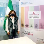 La directora general de Cultura, Carmen Díaz, en la presentación de Marpoética