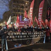 Protesta convocada por los sindicatos en Palma contra el alza de los precios
