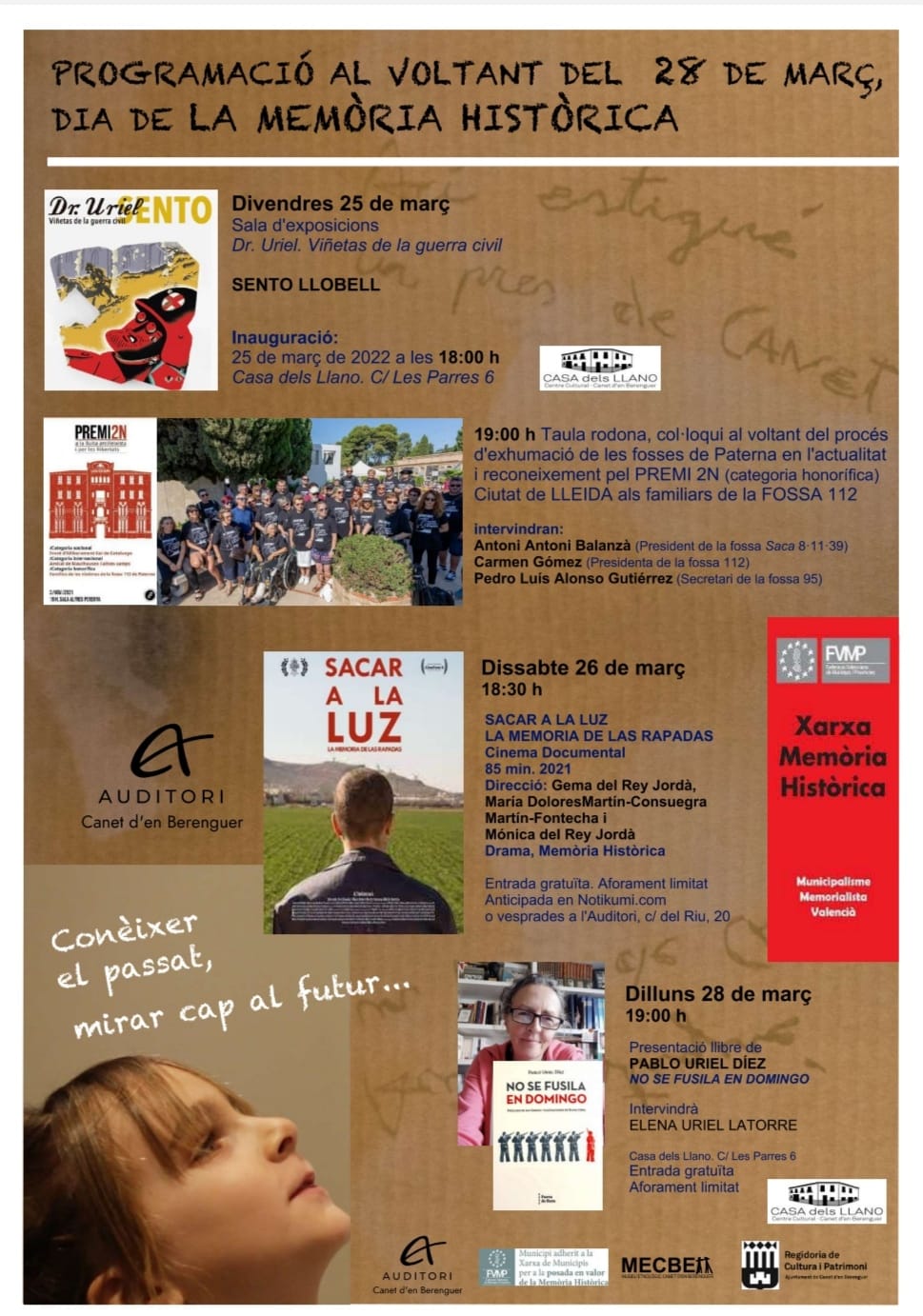 Canet conmemorará el Día de la Memoria Histórica con las historias del Dr Uriel del dibujante Sento Canet conmemorará el Día de la Memoria Histórica con las historias del Dr Uriel del dibujante Sento