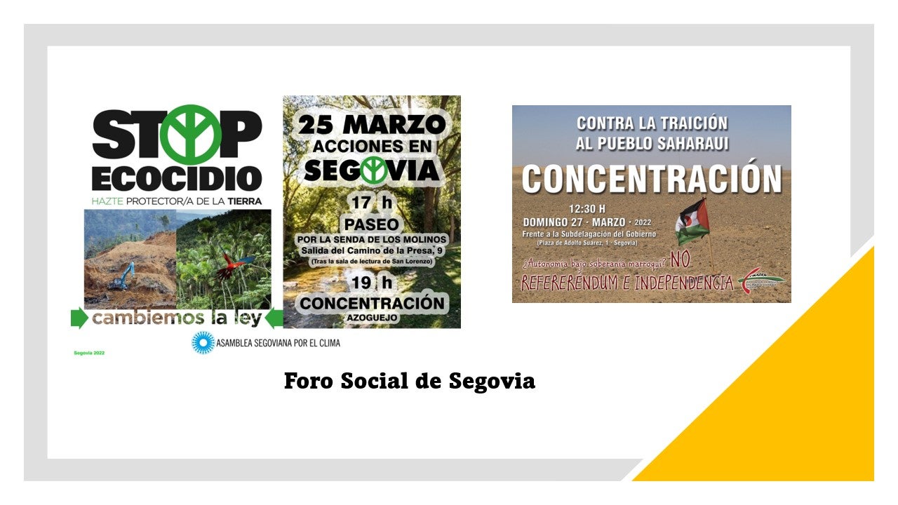 El Foro recuerda el vínculo de España con el Sáhara El Foro recuerda el vínculo de España con el Sáhara