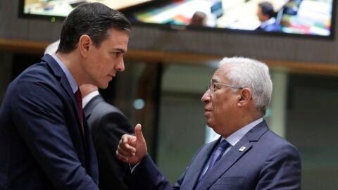 Pedro S&aacute;nchez y el presidente de Portugal, Ant&oacute;nio Costa