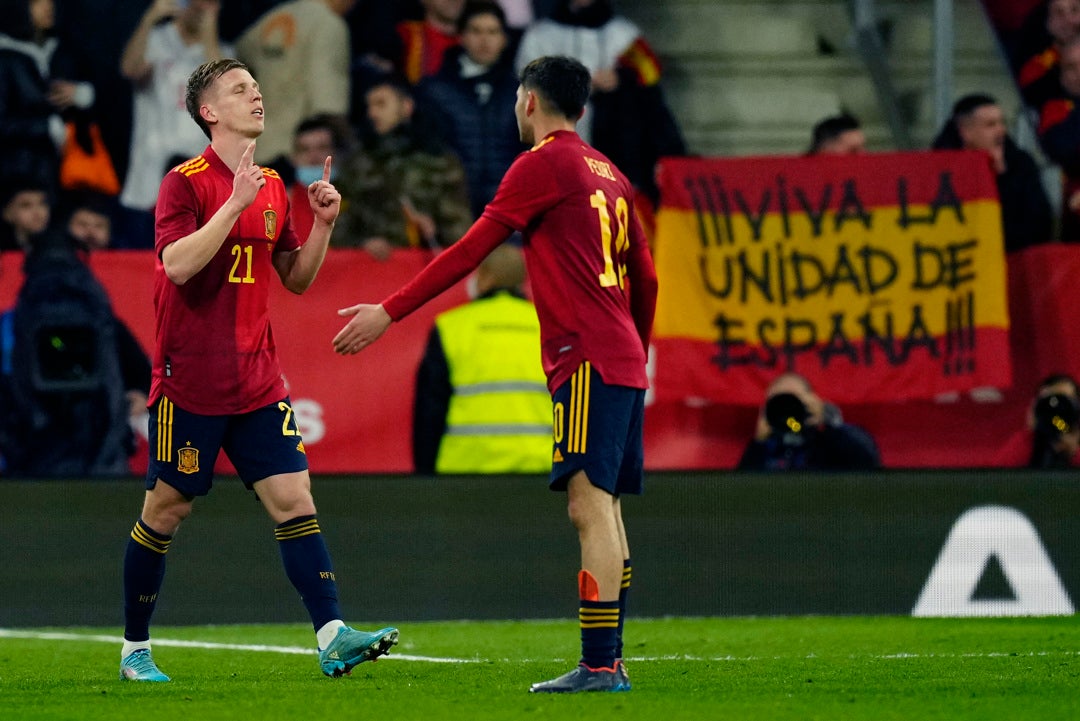 España vence a Albania con goles de Ferran Torres y Dani Olmo España vence a Albania con goles de Ferran Torres y Dani Olmo