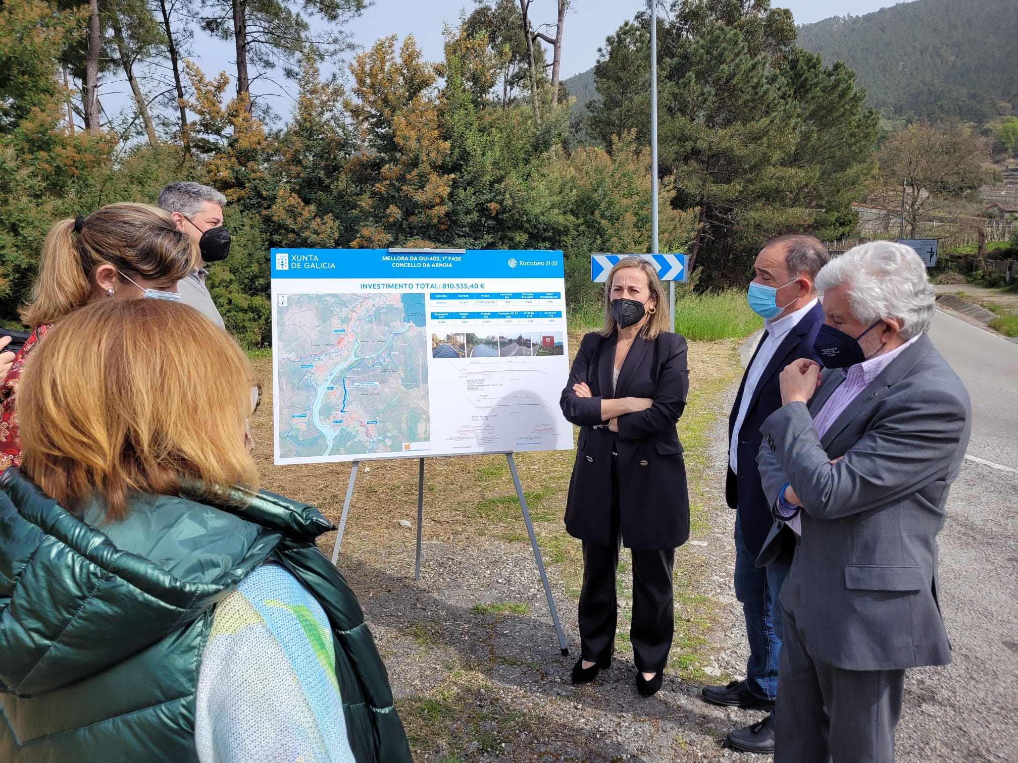 Ethel Vazquez destaca o invenstimento de 810.000€ nas obras de mellora da estrada OU-402 Ethel Vazquez destaca o invenstimento de 810.000€ nas obras de mellora da estrada OU-402