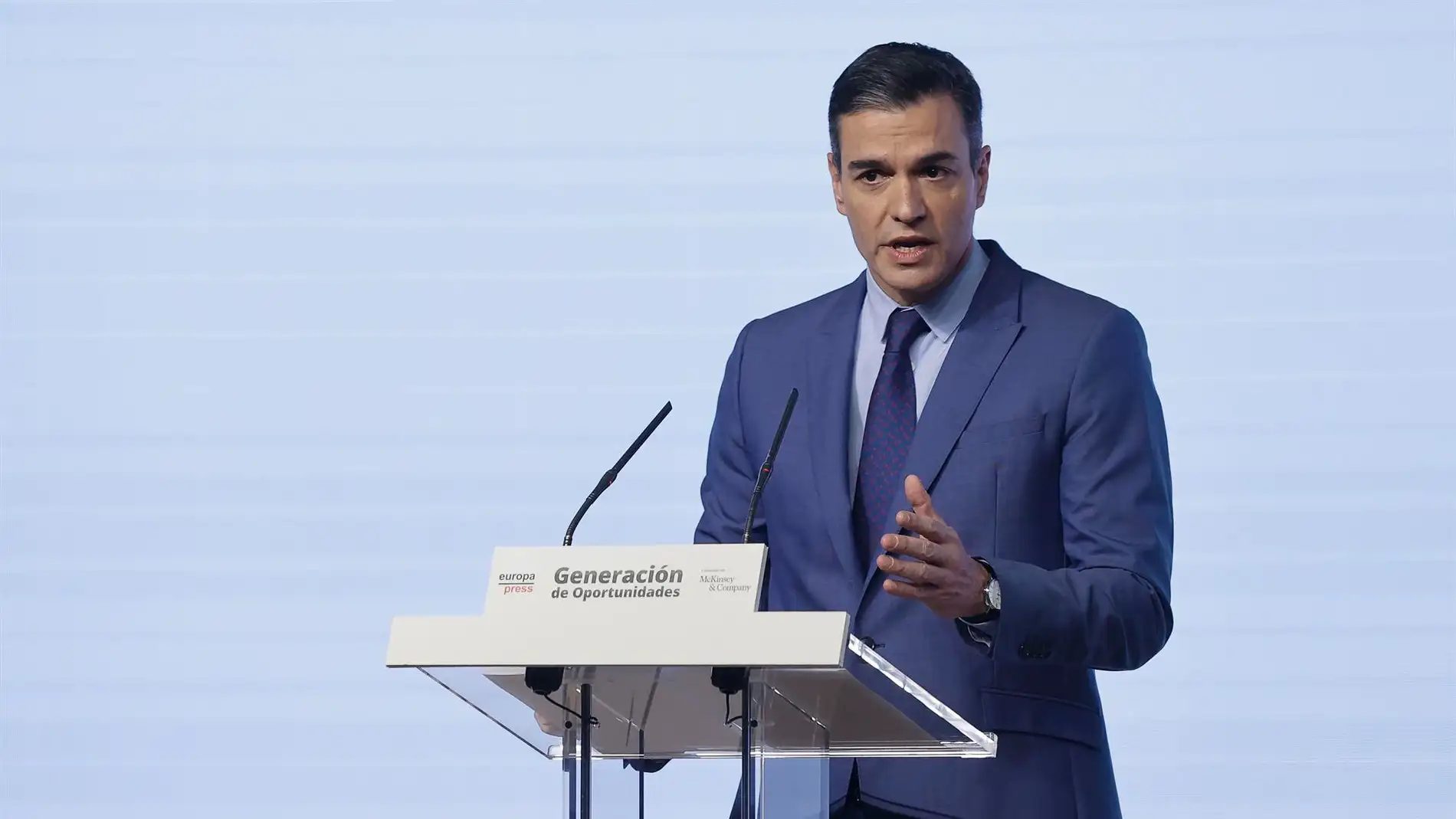El presidente del Gobierno, Pedro Sánchez interviene en el marco del tercer encuentro 'Generación de Oportunidades'.