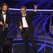 Alberto Mielgo y el productor Leo Sánchez, celebran el Oscar al mejor corto de animación