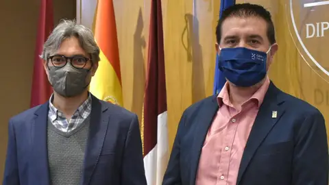 Pedro Antonio González y Santiago Cabañero, diputado provincial de Igualdad y presidente de la Diputación de Albacete, respectivamente Pedro Antonio González y Santiago Cabañero, diputado provincial de Igualdad y presidente de la Diputación de Albacete, respectivamente