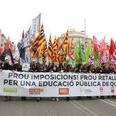 Los sindicatos de profesores vuelven a la calle en contra de la gestión de la Generalitat