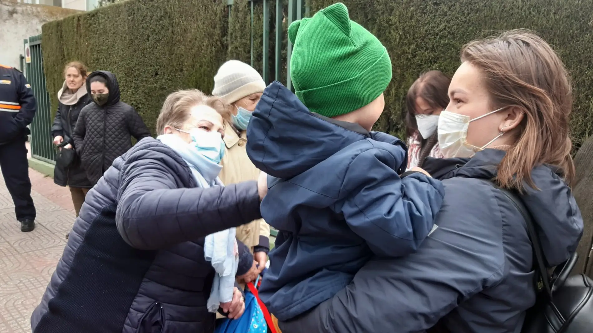 Refugiados ucranianos al llegar a Ciudad Real