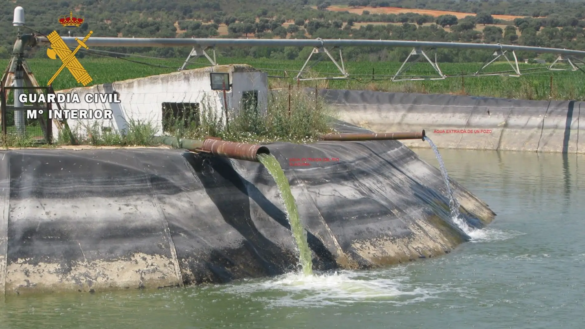 La extracción de agua se hacía en el río Guadiana