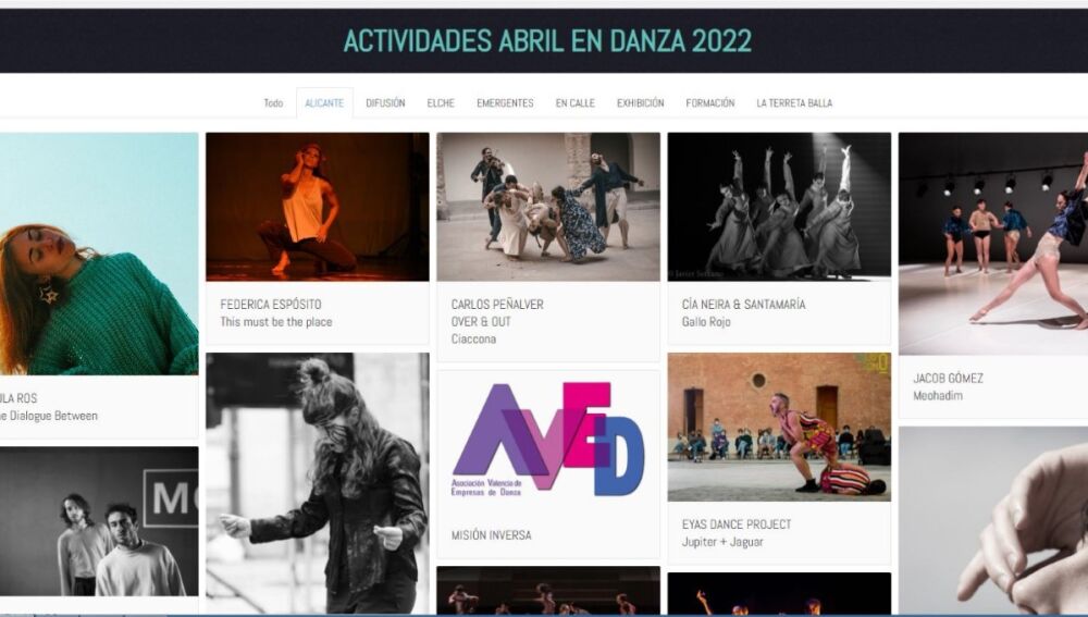 Programación de 'Abril en Danza' 2022
