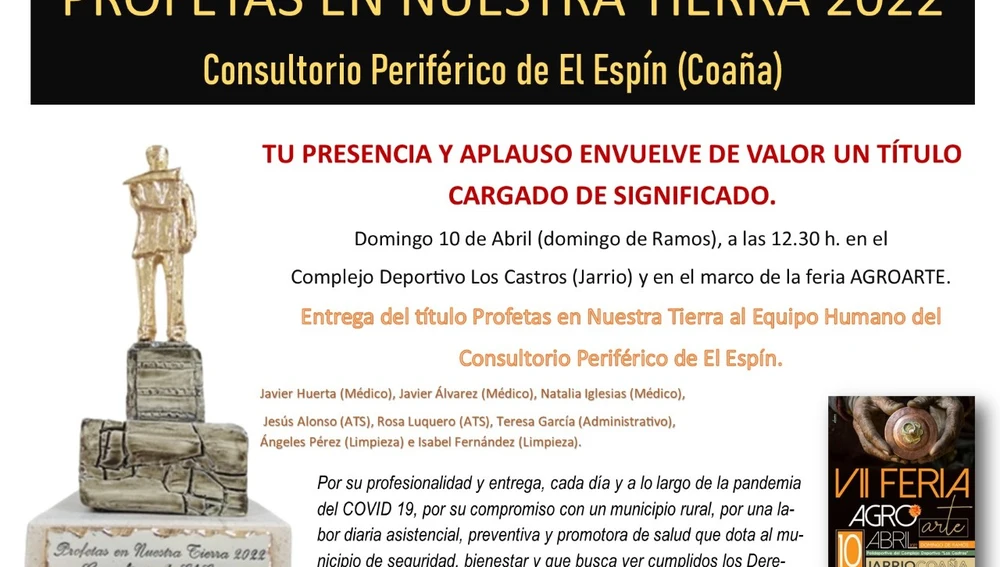 Agroarte de Coaña con más de cuarenta expositores y distinguirá al Centro de Salud. Agroarte de Coaña con más de cuarenta expositores y distinguirá al Centro de Salud.