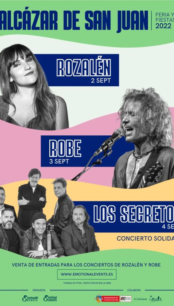 Cartel de conciertos Feria de Alcázar 2022