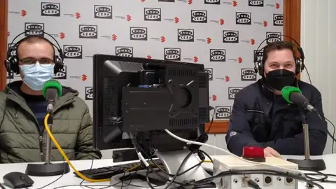 Carmelo Navas y Carlos Ramos, directores respectivamente de la Coral y de la Agrupación Musical Maestro Ibáñez Carmelo Navas y Carlos Ramos, directores respectivamente de la Coral y de la Agrupación Musical Maestro Ibáñez