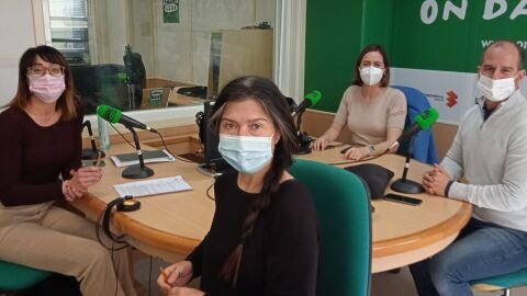 Patricia Maci&aacute;, Jos&eacute; Navarro y Esther D&iacute;ez con Mayte Vilaseca