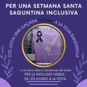 Lazos negros por la inclusión de las mujeres en la Cofradía de la Sangre de Sagunto Lazos negros por la inclusión de las mujeres en la Cofradía de la Sangre de Sagunto