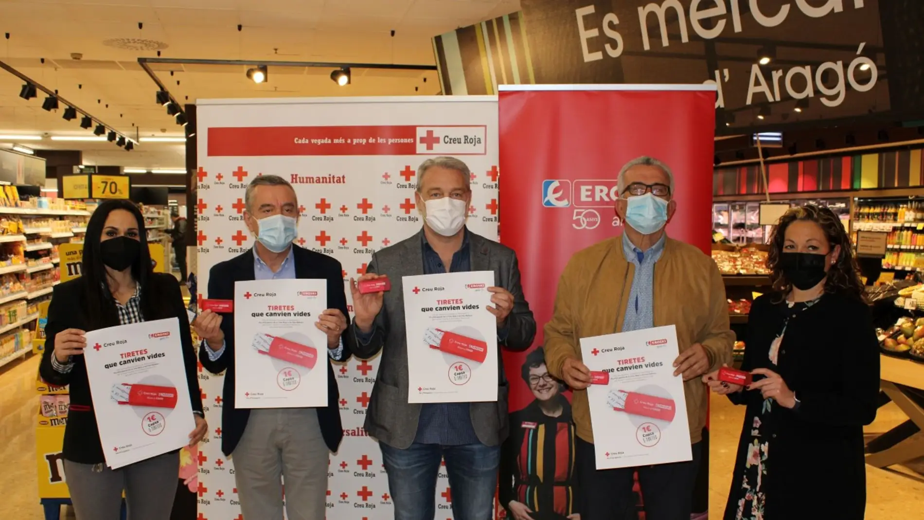 Eroski i la Creu Roja posen en marxa una campanya solidària per a l’ocupació de persones vulnerables
