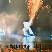 Moros y Cristianos-El desembarc en La Vila Joiosa Moros y Cristianos-El desembarc en La Vila Joiosa