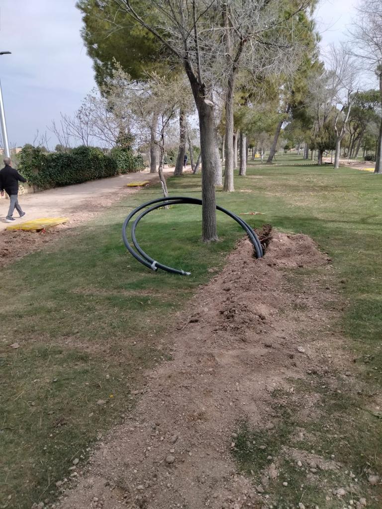 La telegestión del riego llega al parque de La Pulgosa La telegestión del riego llega al parque de La Pulgosa