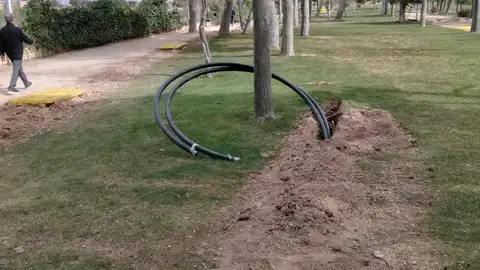 La telegestión del riego llega al parque de La Pulgosa La telegestión del riego llega al parque de La Pulgosa