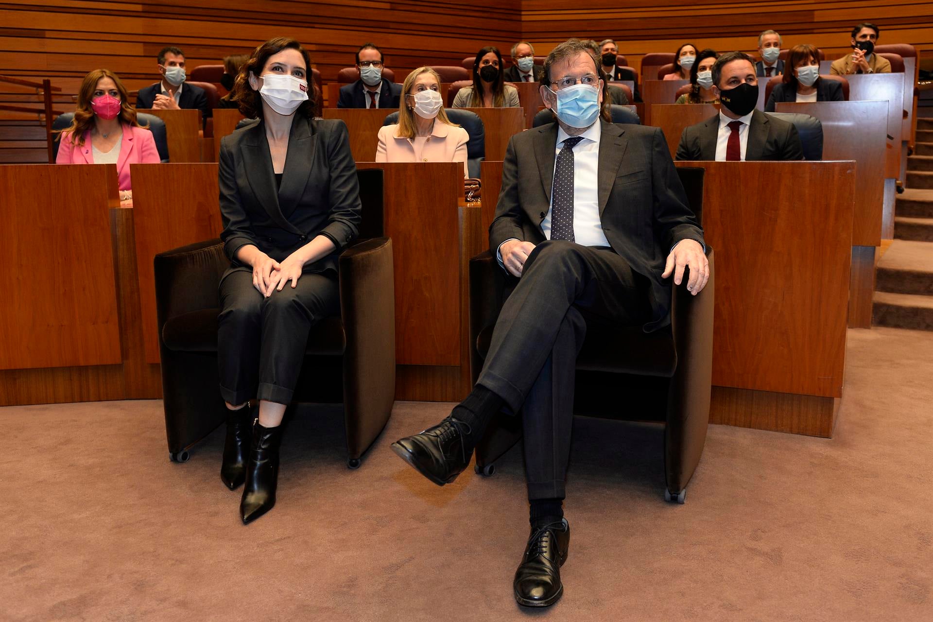 Ayuso, en la toma de posesión de Mañueco: "Castilla y León será una comunidad 'socialismo free'" Ayuso, en la toma de posesión de Mañueco: "Castilla y León será una comunidad 'socialismo free'"