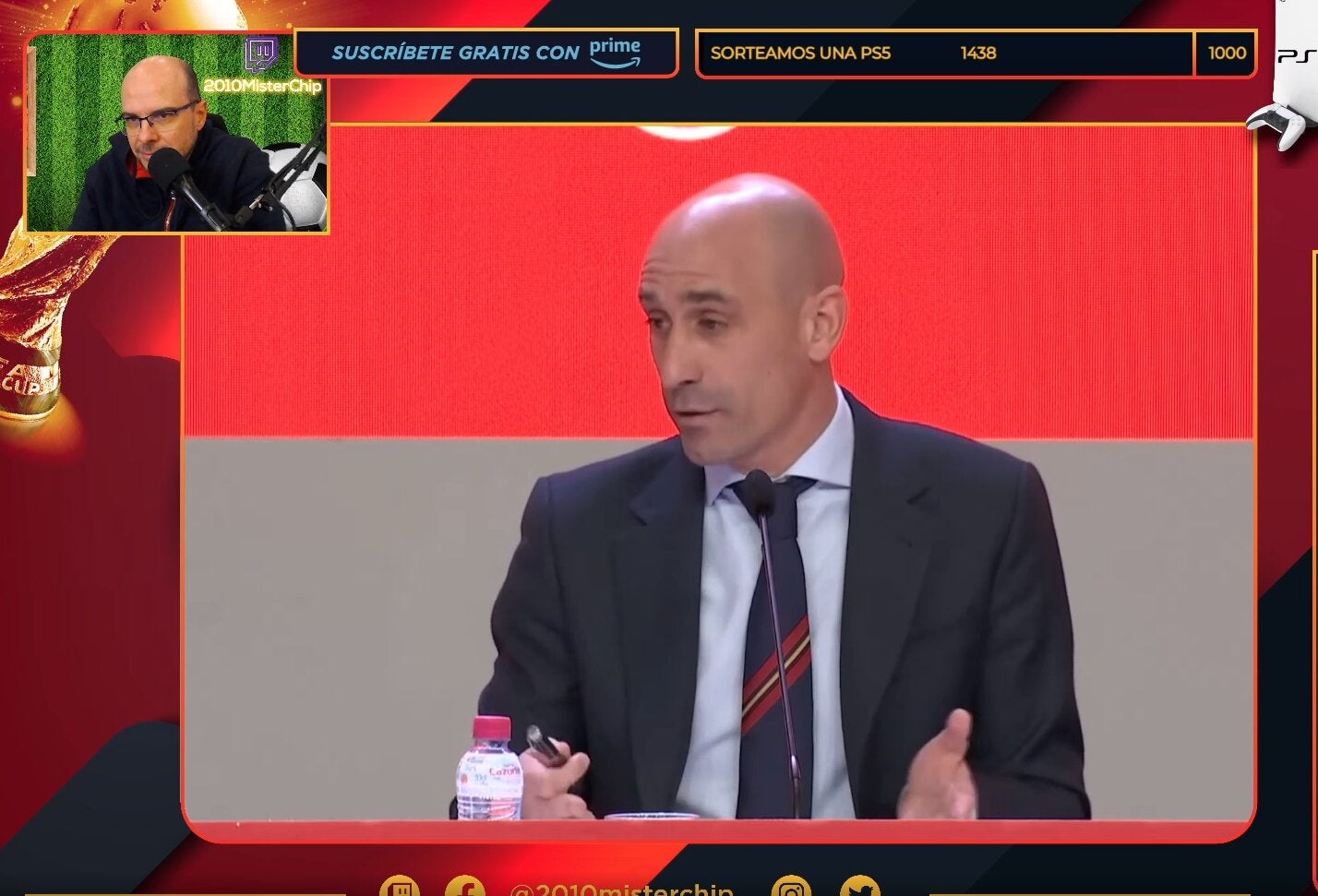 Los 'zascas' de MisterChip a Rubiales durante su rueda de prensa: "No engañes, Rubi" Los 'zascas' de MisterChip a Rubiales durante su rueda de prensa: "No engañes, Rubi"