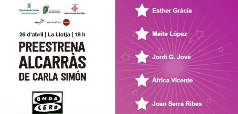 Ja tenim les persones guanyadores de les 5 entrades dobles per a la preestrena d'Alcarràs Ja tenim les persones guanyadores de les 5 entrades dobles per a la preestrena d'Alcarràs