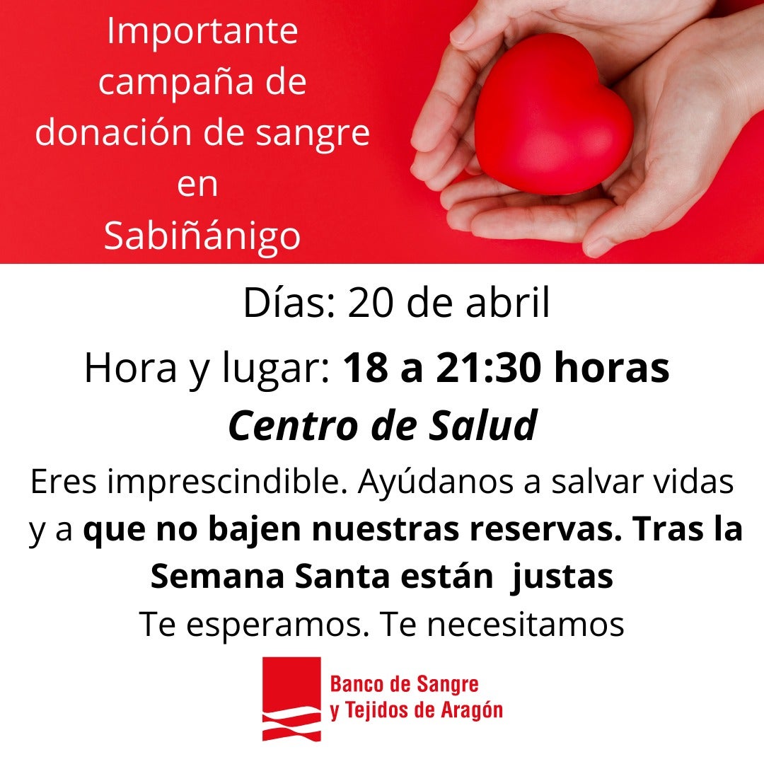 Campaña de donación de sangre en Sabiñánigo Campaña de donación de sangre en Sabiñánigo